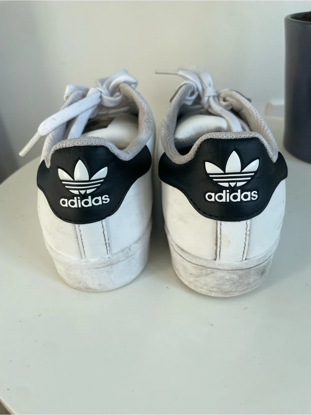 Women Size 7 adidas Superstar Shell Toe White Black Shoes